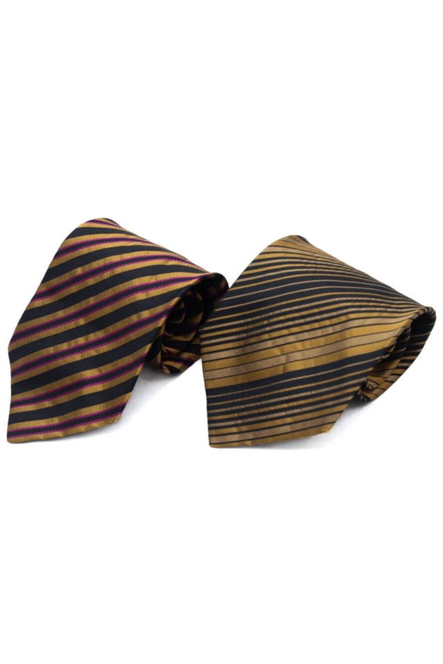 Longchamp 100% Silk Striped Tie Made In Italy